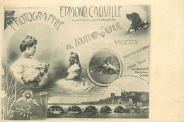 Angers * CPA * Edmond CAUVILLE Photographie 28 Boulevard De Saumur * Photographe Publicité Pub Publicitaire - Angers