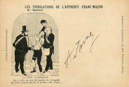 Franc Maçonnerie * CPA Illustrateur * Les Tribulations De L'apprenti Franc Maçon 4ème épreuve La Pipe * Maçonnique - Andere & Zonder Classificatie