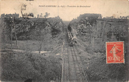 Delcampe - 22-3890 : PONCHATEAU.  CHEMIN DE FER. LE TRAIN DANS LA TRANCHEE  DE GRENEBO - Pontchâteau