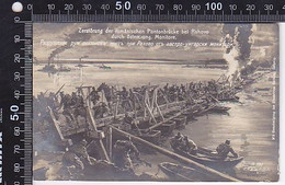 CPA HISTORY, ROMANIAN INDEPENDENCE WAR, 1877, PONTOON BRIDGE OVER DANUBE, CENSORED WW1 - Histoire