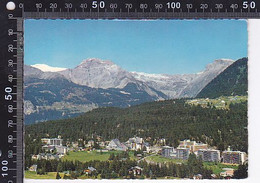 Delcampe - CPA SPORTS, GOLF, CRANS SUR SIERRE PANORAMA, GOLF COURSE, POSTMARK - Golf