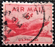 Timbre Des  Etats-Unis 1947 -1949 DC-4 Skymaster  Stampworld N° 34 - 2a. 1941-1960 Oblitérés