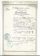 34 - 54 - 2eme Regiment Du Genie Certificat De Presence Sous Les Drapeaux Fait A Montpelier Pour Soldat De Neunkirch 54 - Documents