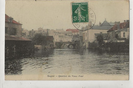 Delcampe - Segré (49) : Vue Du Quartier Du Vieux Pont Prise Du Lavoir En 1908 (animé) PF. - Segre