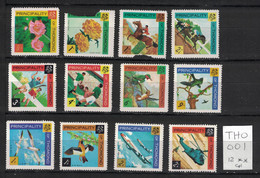 Irlande - Thomond Série De 12 Timbres Neufs SANS Charnière - Oiseaux, Chevaux, Avions, Sports - Préphilatélie