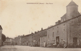 Delcampe - CPA (55 Meuse) Gondrecourt Rue Neuve Animée Plan Rare Edition Bouton Coiffeur - Gondrecourt Le Chateau