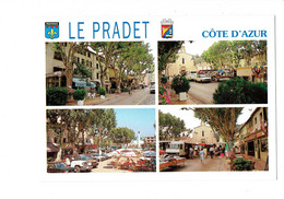 Delcampe - Cpm - 83 -  Le Pradet - Place P. Flamencq Voiture Fiesta Jeep Renegade Camion Commerce Ambulant Pâtisserie Tabac Marché - Le Pradet