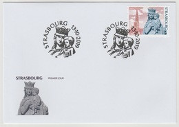 France 2019 - FDC Premier Jour Vignette 0 € " STRASBOURG " Cathédrale Münster Cathedral Religion Matej Gabris - Eglises Et Cathédrales