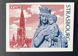 France 2019 - Vignette NON DENTELE IMPERF 0 € " STRASBOURG " Cathédrale Münster Cathedral Religion Matej Gabris - Cinderellas