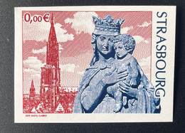 France 2019 - Vignette NON DENTELE IMPERF 0 € " STRASBOURG " Cathédrale Münster Cathedral Religion Matej Gabris - Iglesias Y Catedrales