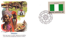 Nigeria Flag Drapeau Leopard Panther Panthere FDC Cover (90-206) - Buste