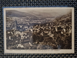 Delcampe - Carte MUNSTER Vue D' Ensemble Sur La Ville Et Les Vosges - Munster