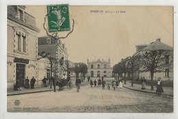 Delcampe - Segré (49) : La Gare Prise De L'Hôtel Martin En 1915 (animé) PF. - Segre