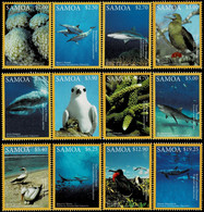 Delcampe - SAMOA 2016 Mi 1282-1293 NATIONAL GEOGRAPHIC MARINE LIFE MINT STAMPS ** - Samoa
