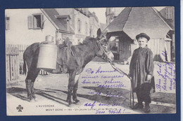 Delcampe - CPA Métier Métiers Campagne Ferme Circulé Auvergne Ane - Bauern