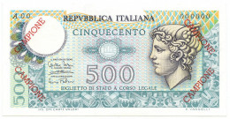 500 LIRE CAMPIONE BIGLIETTO DI STATO TESTA ALATA DI MERCURIO 14/02/1974 QFDS - Otros & Sin Clasificación