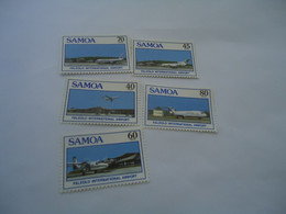 Delcampe - SAMOA  MNH  5  STAMPS   AIRPLANES AIRPORT - Samoa