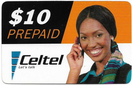 Zambia - Celtel - Lady With Scarf (Reverse 1), GSM Refill 10$, Used - Sambia