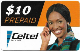 Zambia - Celtel - Lady With Scarf (Reverse 2), GSM Refill 10$, Used - Sambia