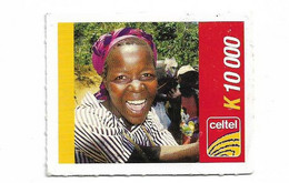 Zambia - Celtel - Smiling Young Girl (Type 1), Half-Size GSM Refill 10.000ZK, Used - Zambia