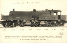 CARTE D'AUTREFOIS  TRANSPORTS ET COMMUNICATIONS  - PICARDIE  LOCOMOTIVES 6121 A 6168 DU NORD - Picardie