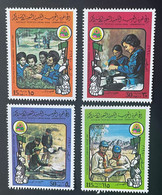 Libye Libya 1980 Mi. 829 - 832 14th Pan Arab Scout Jamboree Scouts Pfadfinder - Libia