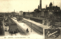 Delcampe - CARTE D'AUTREFOIS  TRANSPORTS ET COMMUNICATIONS  - PICARDIE  AMIENS SUR LA LIGNE PARIS-LILLE - Picardie