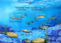 Oman *** 2022 New Issue - Freshwater Fishes Of Oman, Fish , Arabian Coast MNH (**) - Omán