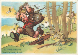 Delcampe - JAMBOREE LYRE 1947 (Scoutisme) - Carte Illustrée, Aies Le Sang Froid! - Pfadfinder-Bewegung