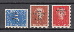 Netherlands New Guinea 1953,NVPH 22-24, Ovpt Watersnoodramp, MH/Ongebruikt(A4431) - Niederländisch-Neuguinea