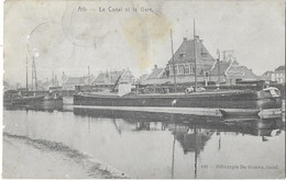 Delcampe - ATH: Le Canal Et La Gare - 448 Hélio De Graeve (péniche) - Ath