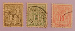 LUXEMBOURG YT 48+50/51 OBLITERES "ALLEGORIES" ANNÉES 1882/1891 - 1882 Alegorias