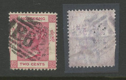 HONG KONG PERFINS - 2c QV Stamp With Unclear Perfin. - Sonstige & Ohne Zuordnung