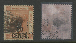 HONG KONG PERFINS - 20c/30c QV Stamp With Perfin Of Arnhold Karberg And Comp. - Autres & Non Classés