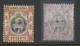 HONG KONG PERFINS - 20c Stamp With Ti-print Of Dodwell & Co. - Autres & Non Classés