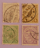 LUXEMBOURG YT 89+91/93 OBLITERES "ECUSSONS" ANNÉES 1907/1919 - 1907-24 Wapenschild