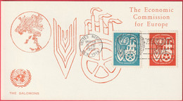 FDC - Carte - Nations Unies - (New-York) (1959) - Economic Commission For Europe (Recto-Verso) - Cartas