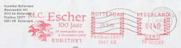 Meter Cover The Netherlands 1998 - Exhibition 100 Years  M.C. Escher - Kunsthal Rotterdam - Mathematical Art - Engravings