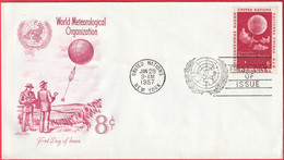 FDC - Enveloppe - Nations Unies - (New-York) (1957) - World Meteorological Organization - Cartas