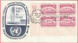 FDC - Enveloppe - Nations Unies - (New-York) (1959) - Assemblée Générale (1) - Cartas