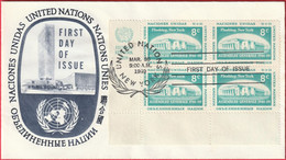 FDC - Enveloppe - Nations Unies - (New-York) (1959) - Assemblée Générale (2) - Cartas