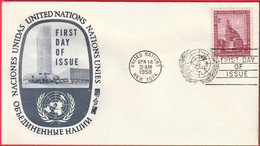 FDC - Enveloppe - Nations Unies - (New-York) (1959) - Assemblée Générale (3) - Lettres & Documents