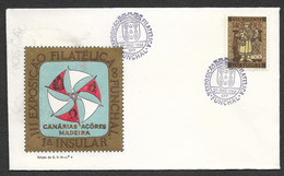 Portugal Cachet Commémoratif Expo Philatelique Funchal 1965 Madère Madeira Açores Azores Canarias Event Pmk Stamp Expo - Flammes & Oblitérations