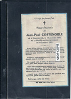 09-2022 - CLE3/31 - Carte Mortuaire Sans Photo - NORD - 59 - STEENWERCK - Jean Paul Costenoble 1950-1951 Accident - Hondshoote