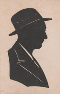 Delcampe - Man With Hat - Homme Avec Chapeau - Silhouettes - Scherenschnitt - Silhouette