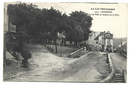 Delcampe - GOURDON - Tour De Ville Et Avenue De La Gare - Gourdon