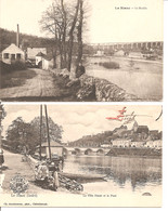 Delcampe - Le Blanc : 2 CPA   Le Moulin Et La Ville Haute Et Le Pont - Le Blanc