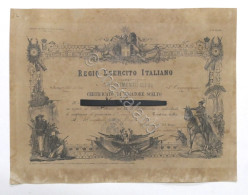 Delcampe - 1° Reggimento Alpini - Certificato Di Tiratore Scelto - Mondovì 1899 - Documents