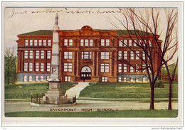 Delcampe - DAVENPORT, Iowa - High School     1908, Stamp Language - Davenport
