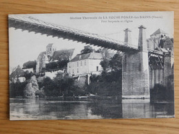 Delcampe - 86 - VIENNE LA ROCHE POSAY Station De Pont Suspendu Et L'eglise - La Roche Posay